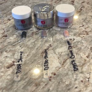 3 Revel Nail Dip Powders 1 Fl Oz Each D304 Stormy, D230 Shady, D557 Goal Digger